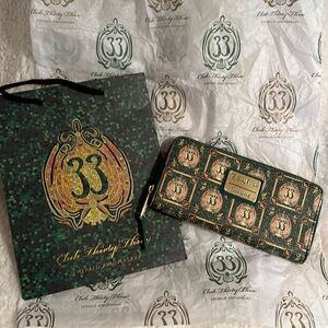 Disneyland Club 33 Emerald Anniversary Loungefly Wallet NWOT